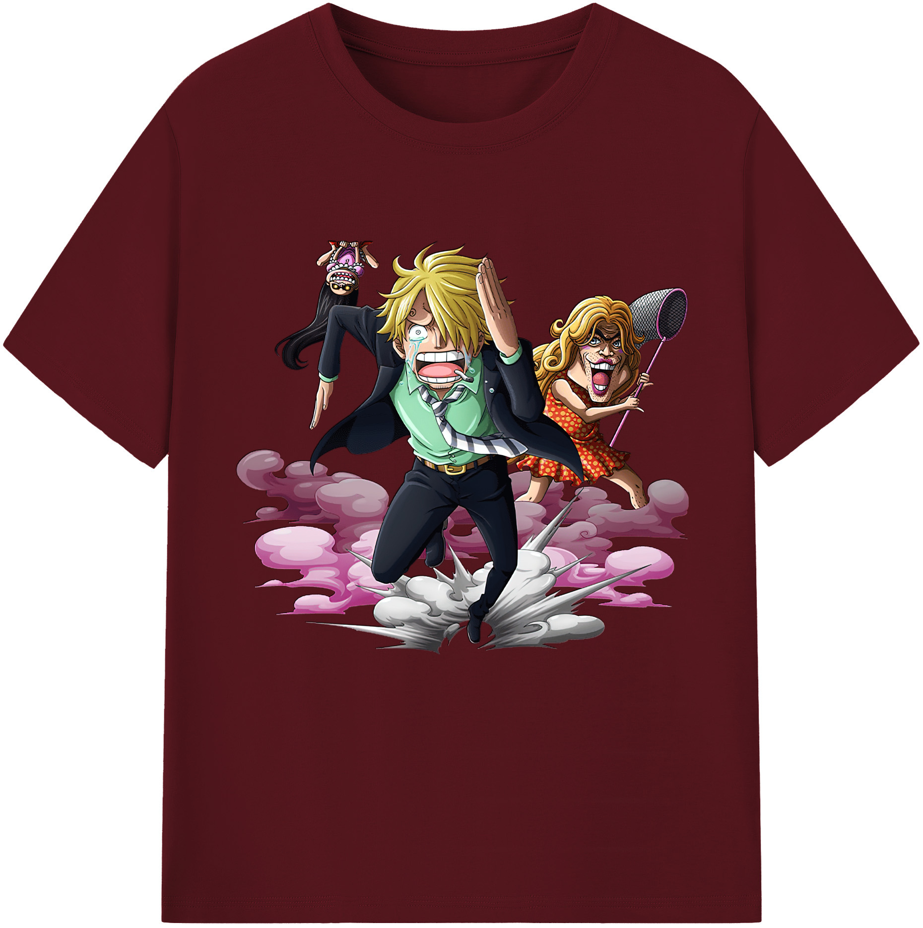 ワンピース サンジ ONE PIECE Sanji 綿100％半袖Tシャツ（フロントプリント）